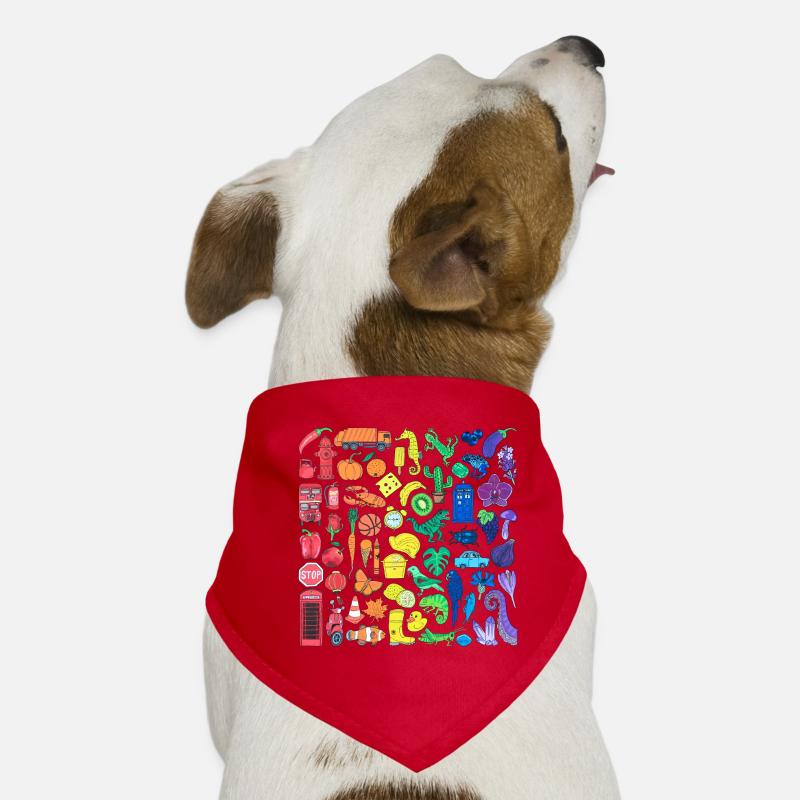 Regenbogen Farbverlauf Kleinteile Hunde-Bandana