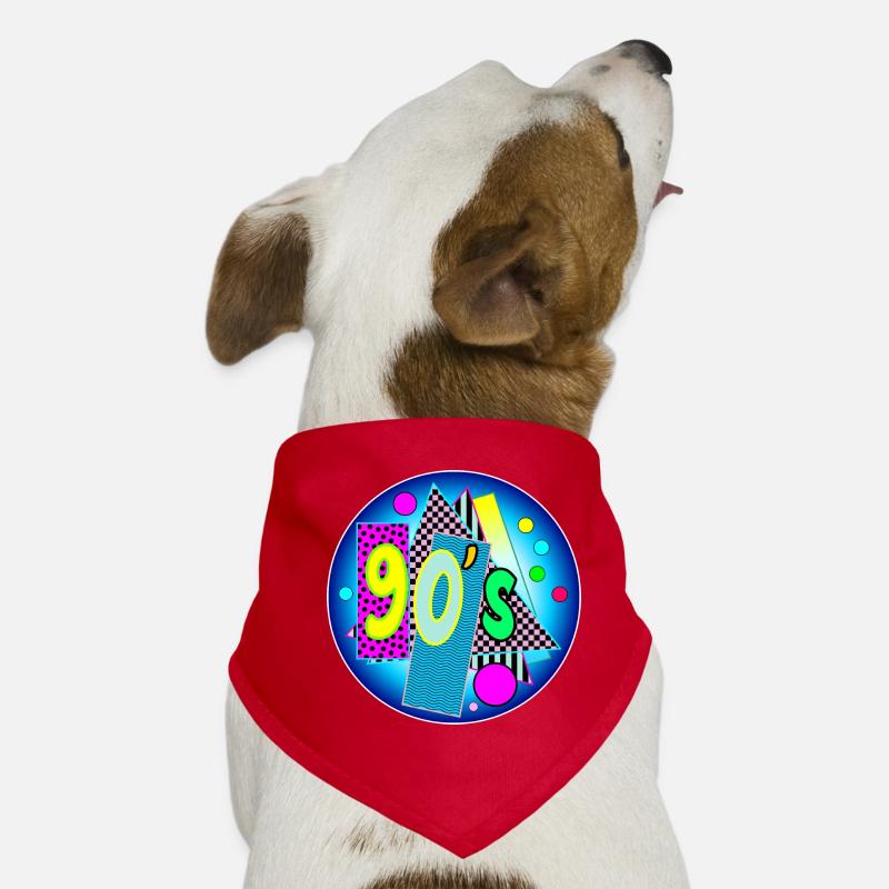 90's Years - Decade Nineties - 90s - 90 Dog Bandana