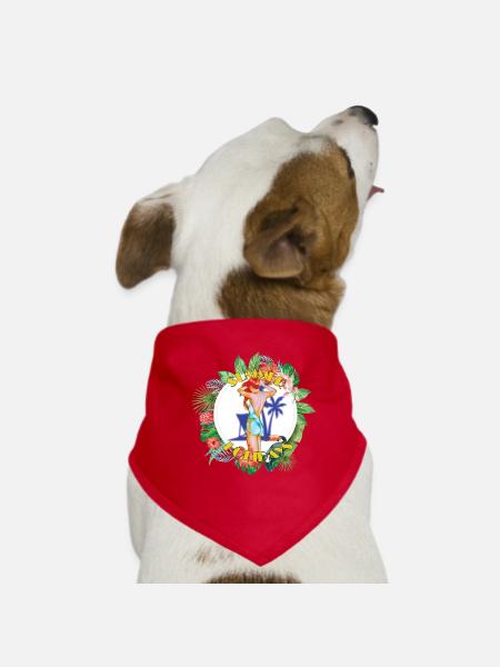 Grandes vacances - Bandana pour chien - rouge - Devant