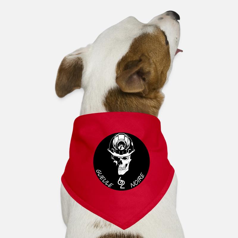 Gueule noire 62 - Bandana pour chien - rouge