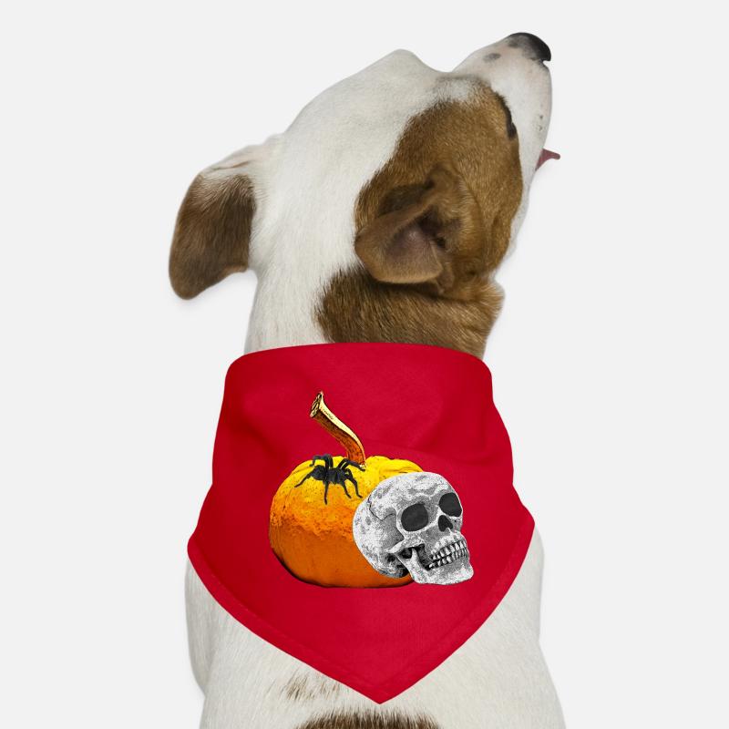 menschenschädel, Kürbisse, gruselige prints Hunde-Bandana
