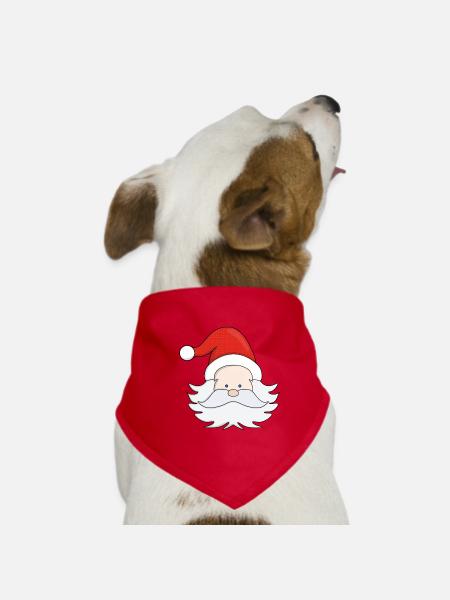 Mignon Père Noël - Bandana pour chien - rouge - Devant