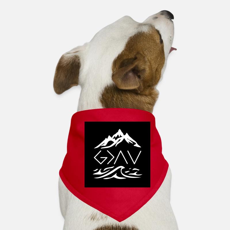 Dieu est plus grand (blanc sur noir) Bandana pour chien