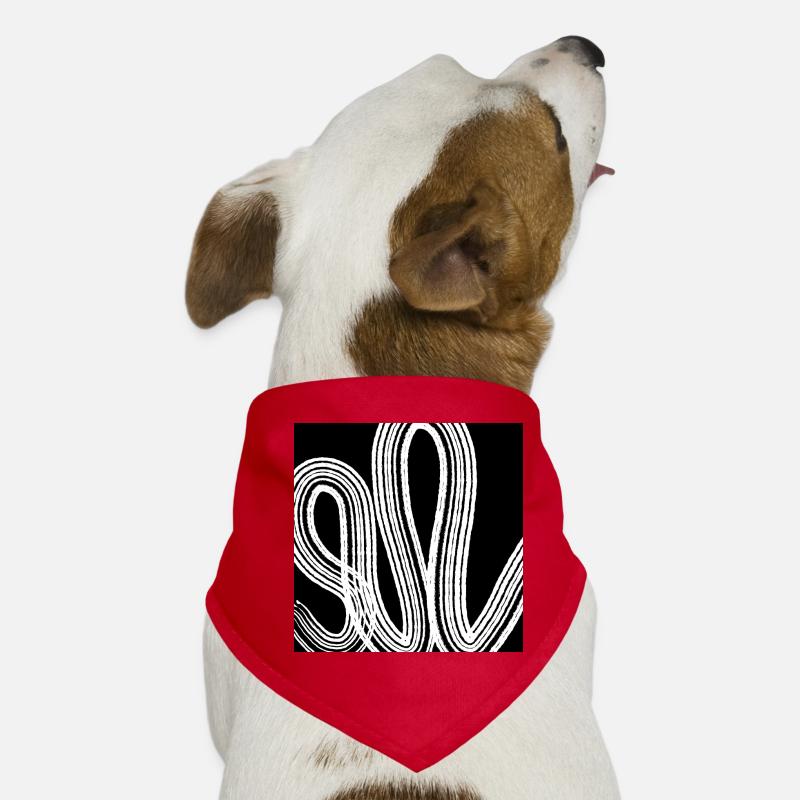 Blackwhite Abstract Design Dog Bandana