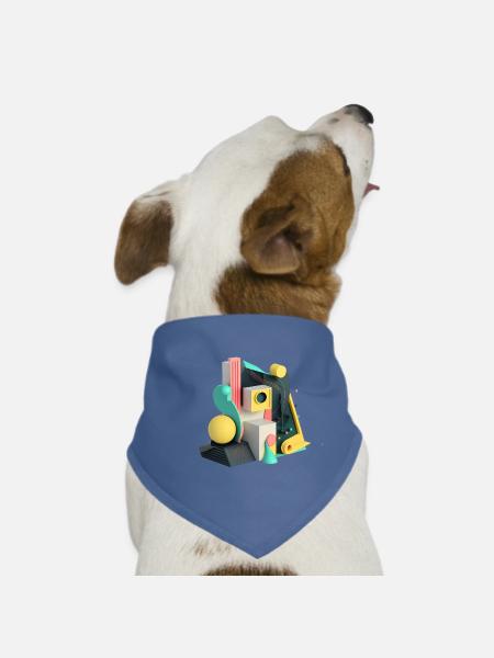 .3D - Dog Bandana - red - Front