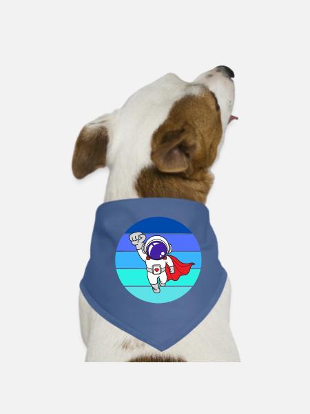 Weltraum, Galaxie, Astronaut - Hunde-Bandana - Rot - Vorne