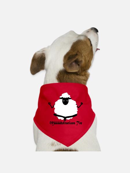 Määäähditations Tee - Hunde-Bandana - Rot - Vorne