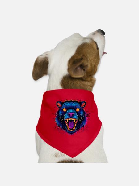 Animal hurlant - Bandana pour chien - rouge - Devant