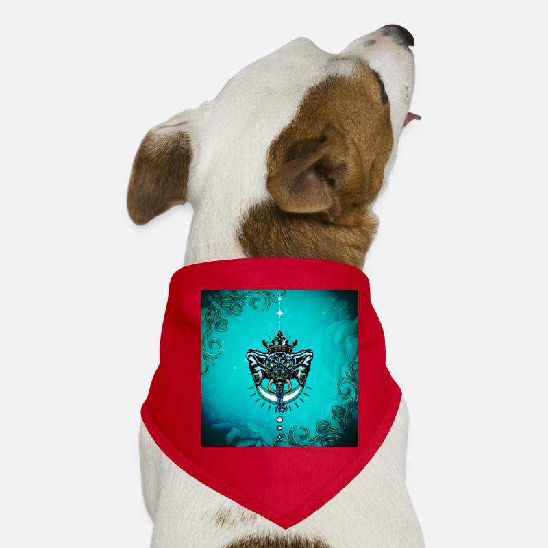 Dekorativer Elefant mit Krone. Hunde-Bandana