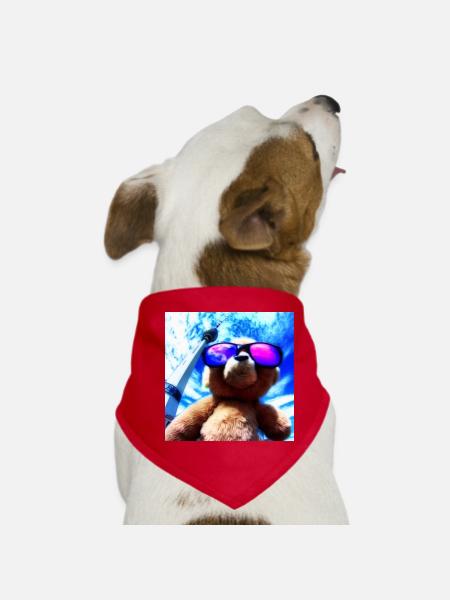 Teddy in Berlin III - Hunde-Bandana - Rot - Vorne
