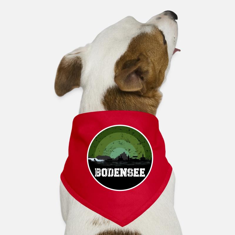 Bodensee Original Skyline - Hunde-Bandana - Rot