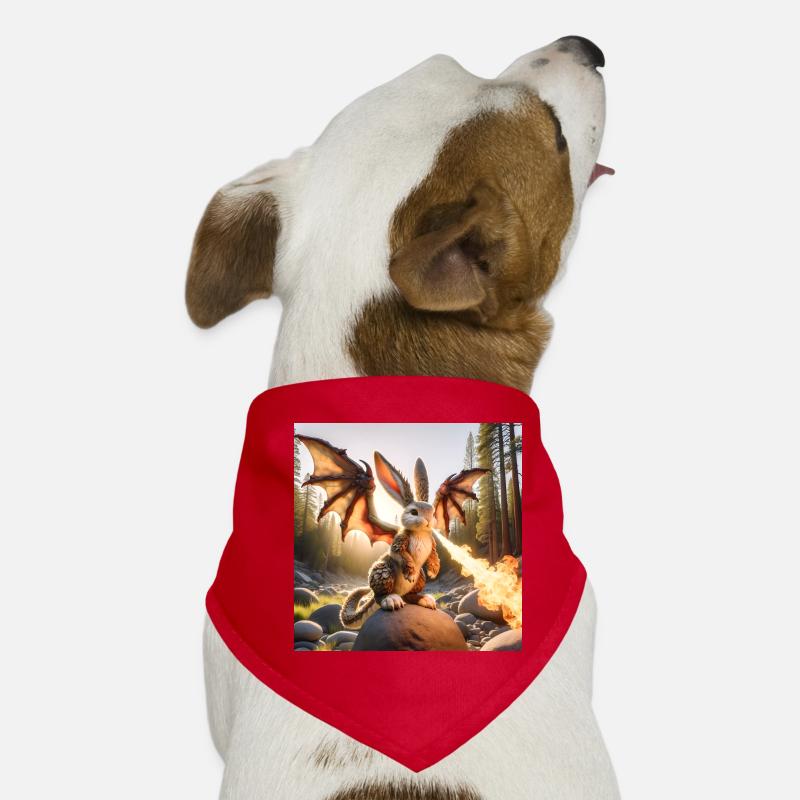 Feuerspeiender Hase Drache #12 Hunde-Bandana