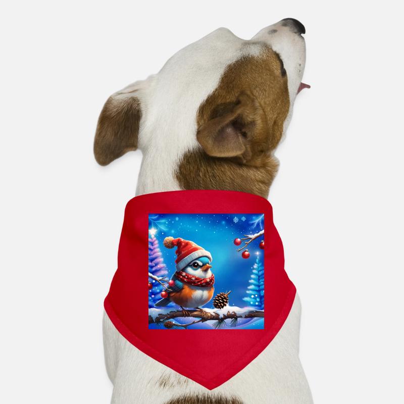 Oiseau de Noël doux, petit et sympathique Bandana pour chien