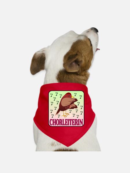 Chorleiterin SINGEN - CHÖRE LEITEN - Hunde-Bandana - Rot - Vorne