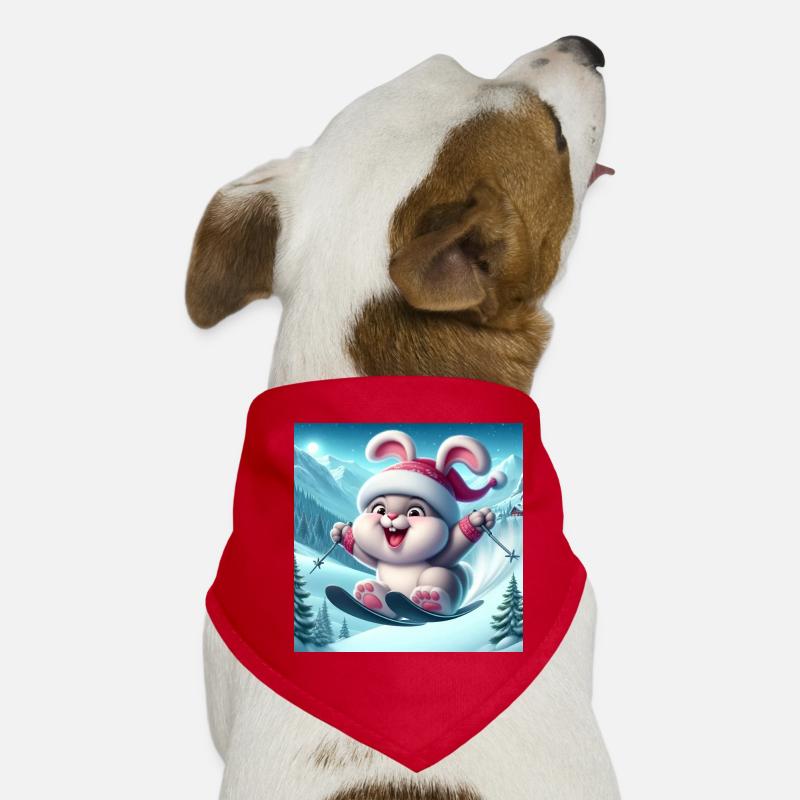 Hasenspringen Ski Weihnachten Hunde-Bandana
