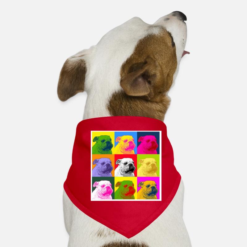 Bouledogue - Bandana pour chien - rouge