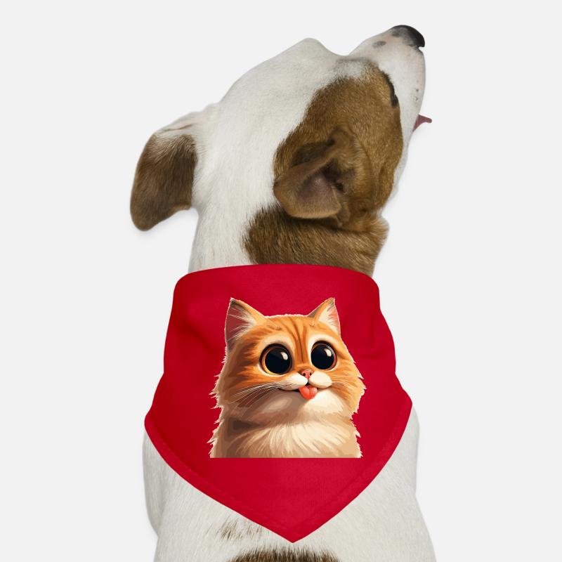 Chat aux yeux énormes Bandana pour chien