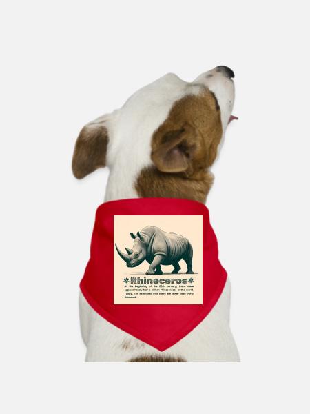 Nashorn - Hunde-Bandana - Rot - Vorne