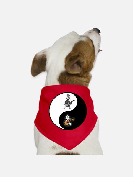 Hard Rock vs Yin Yang Acoustique à l’unisson - Bandana pour chien - rouge - Devant