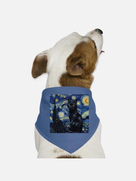 Katze, katzenmotiv - Hunde-Bandana - Rot - Vorne