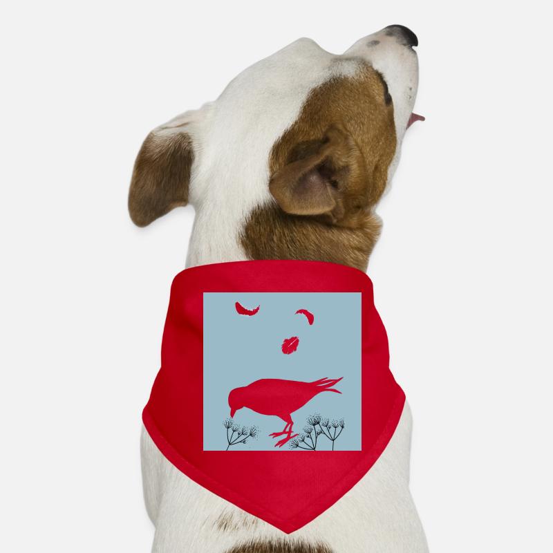 Bird Silhouette and Feathers Dog Bandana