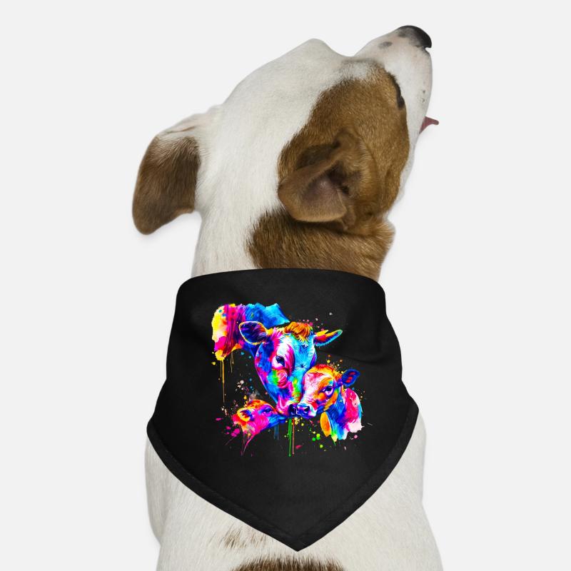 Kuh mit 3 Kälbern Hunde-Bandana