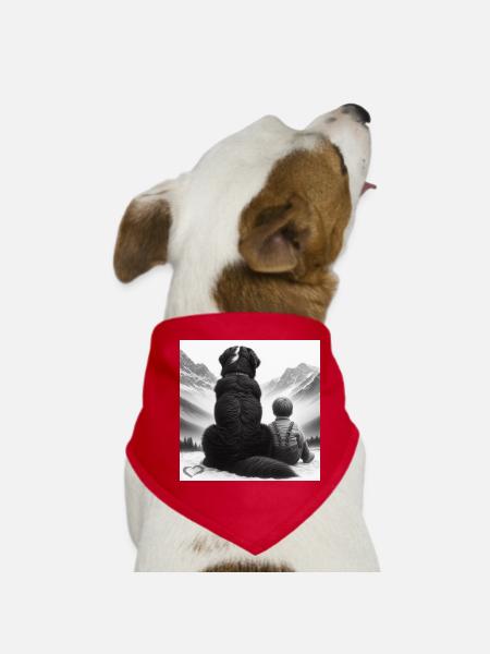 Bouvier bernois - Bandana pour chien - rouge - Devant
