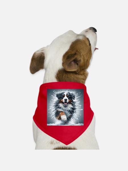 Bouvier bernois - Bandana pour chien - rouge - Devant