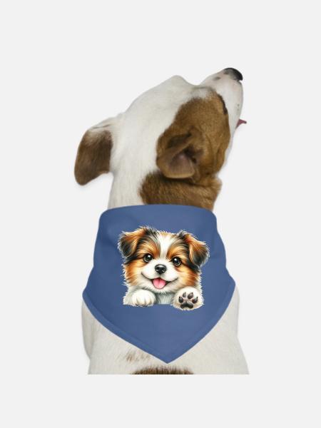 Cute dog - Dog Bandana - red - Front