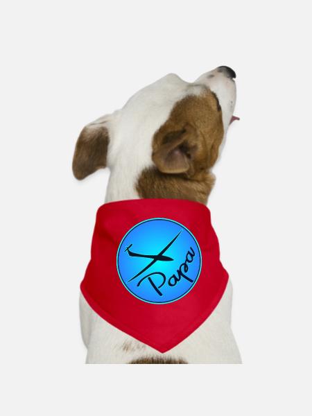 VATERTAG PAPA SEGELFLUGZEUG PILOT - Hunde-Bandana - Rot - Vorne