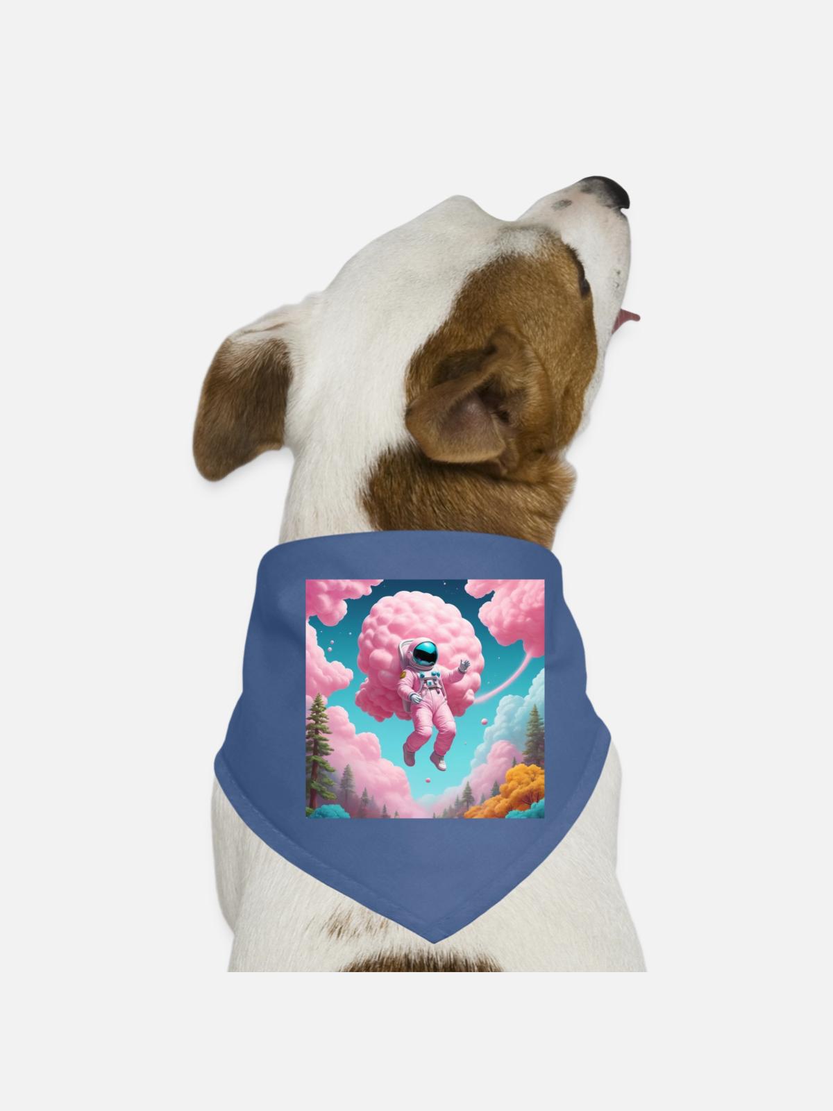 Astronaut - Dog Bandana - red - Front