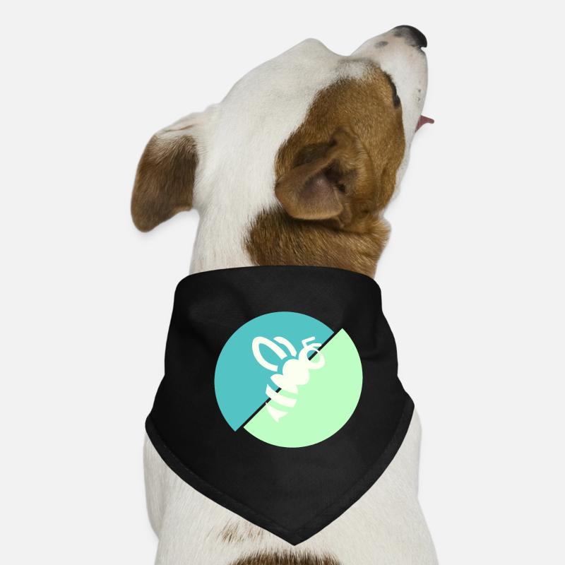 Abeille contrastée vert pastel Bandana pour chien