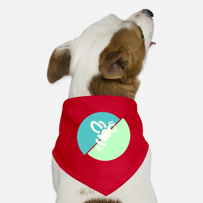 Pastel Green Contrast Bee Dog Bandana