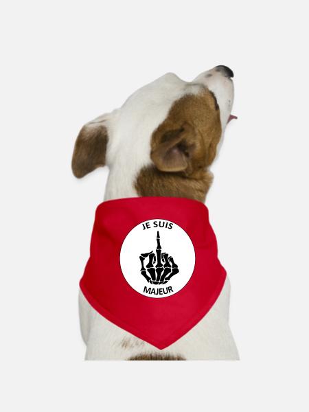 I am of age - Dog Bandana - red - Front