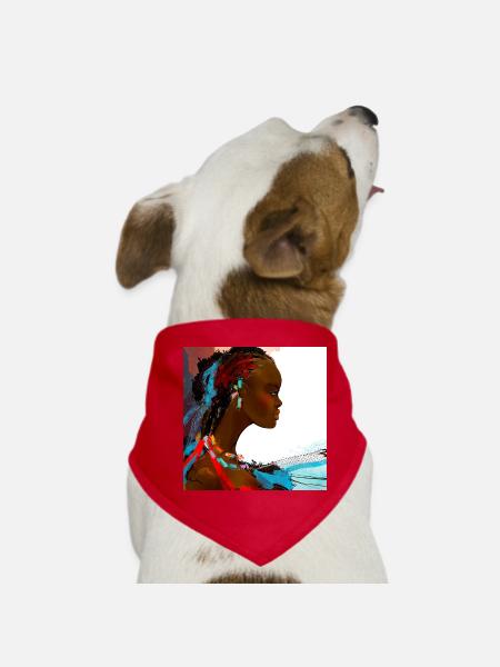 Girl with Jewels - Hunde-Bandana - Rot - Vorne