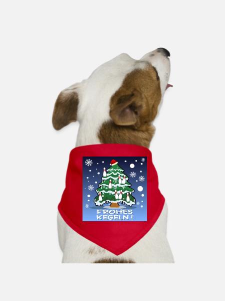 WEIHNACHTEN KEGEL VEREIN - Hunde-Bandana - Rot - Vorne