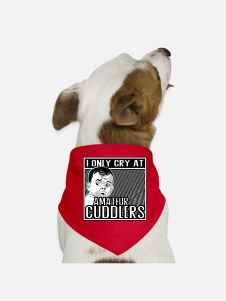 I Only Cry at Amateur Cuddlers - Dog Bandana - red - Front