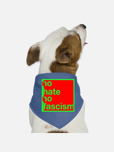 Pas de haine, pas de fascisme - Bandana pour chien - rouge - Devant