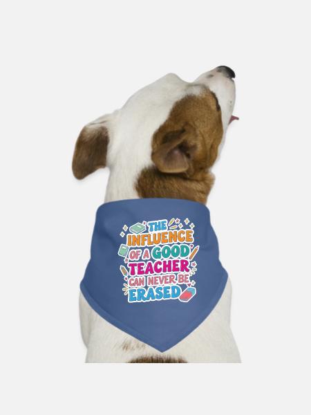 Inspirational Teacher Quote Gift Teachers  - Dog Bandana - red - Front