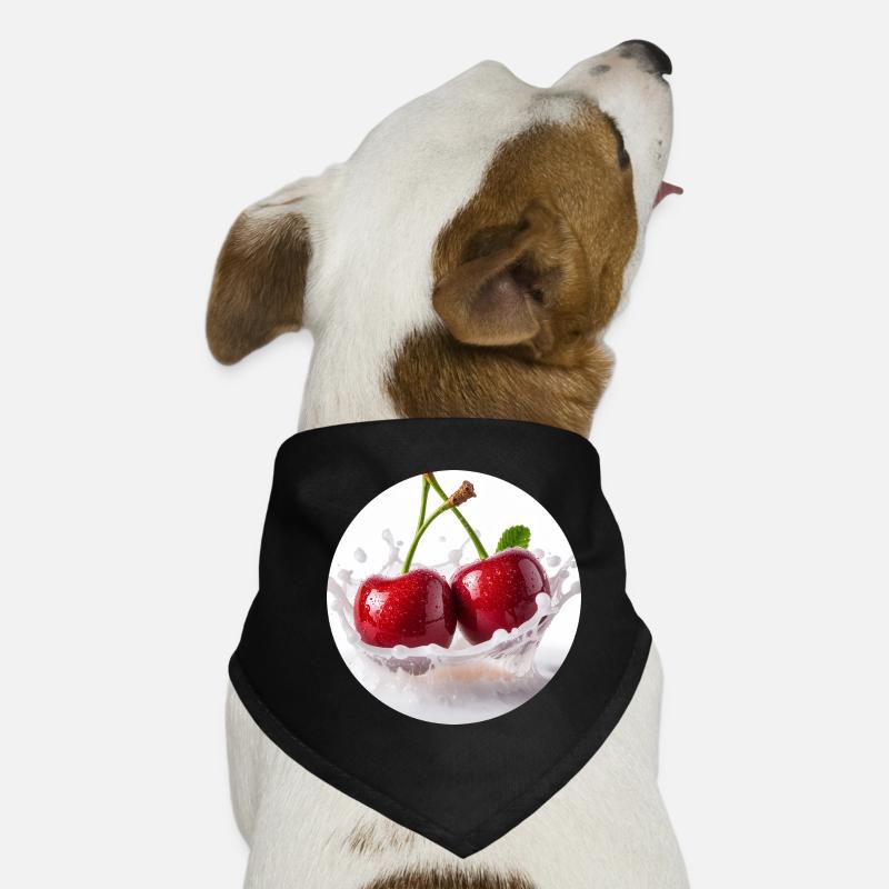 Kirschen im Spritzwasser Design Hunde-Bandana