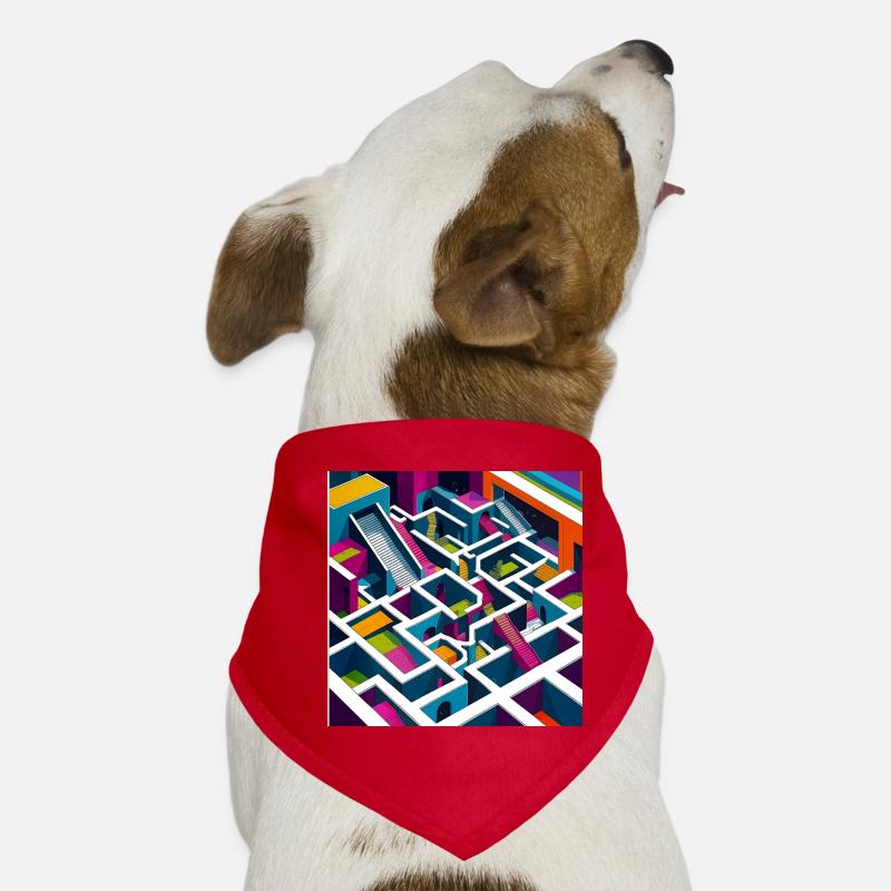 Abstractico Geometric Labyrinth Dog Bandana
