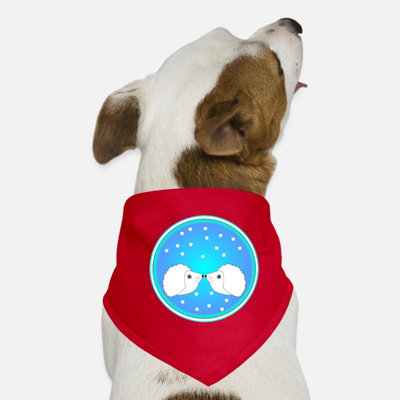 Igel Paar Winter Schnee Hunde-Bandana
