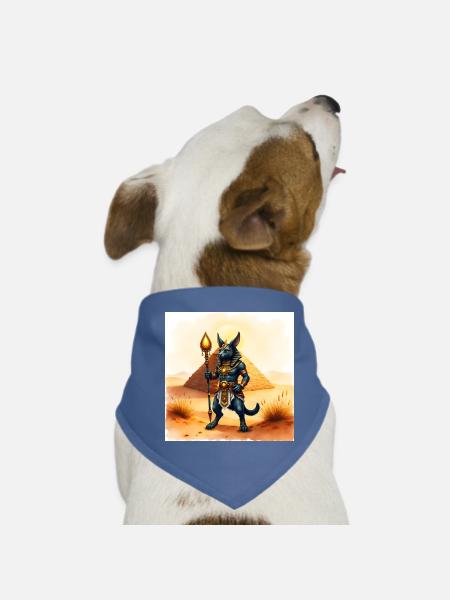 Halbmenschliches ägyptisches Xylophon - Hunde-Bandana - Rot - Vorne