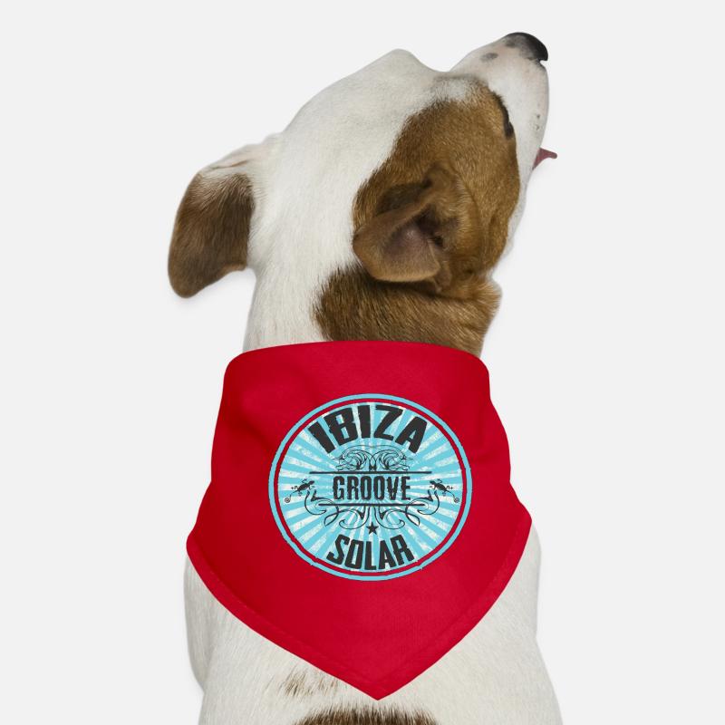Conception du logo solaire ibiza Groove Bandana pour chien