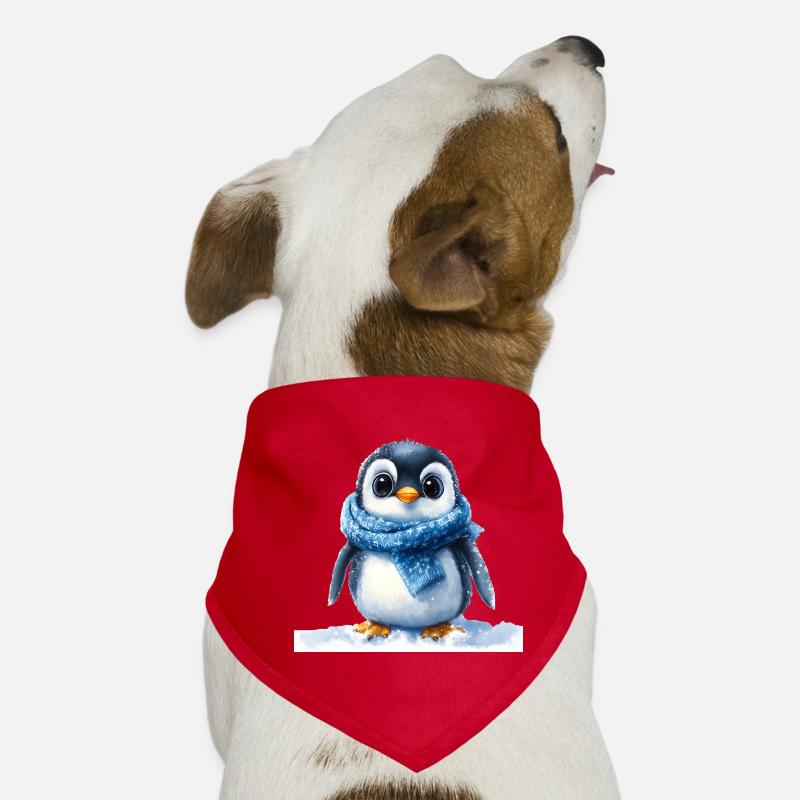 Pingouin mignon avec accessoire d’hiver Bandana pour chien