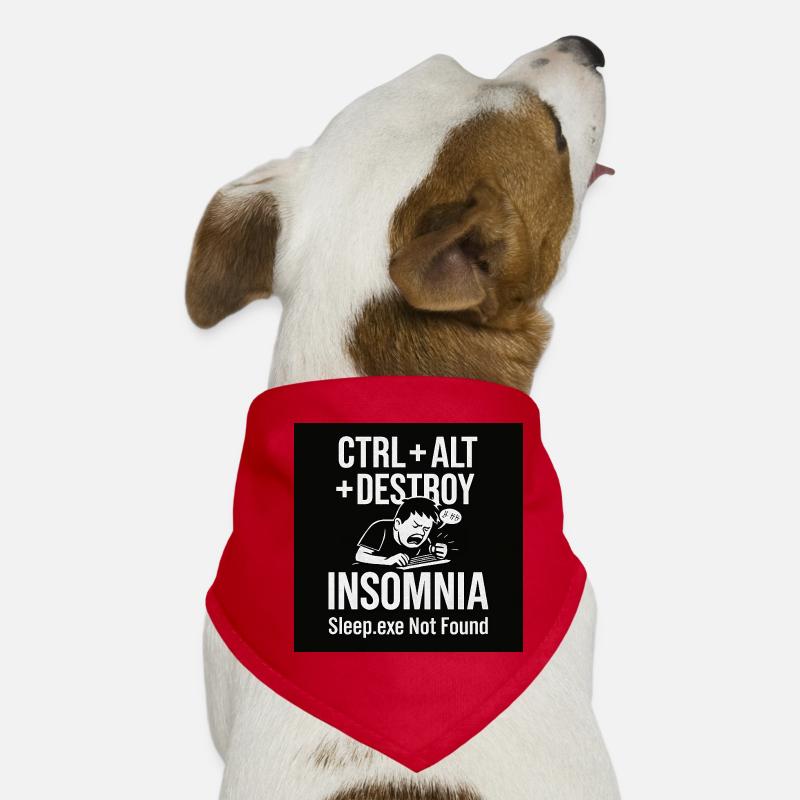 Insomnia Meme Graphic Tee Dog Bandana
