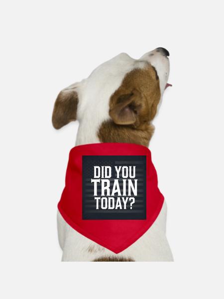 Inspirational Fitness Motivational Quote  - Dog Bandana - red - Front