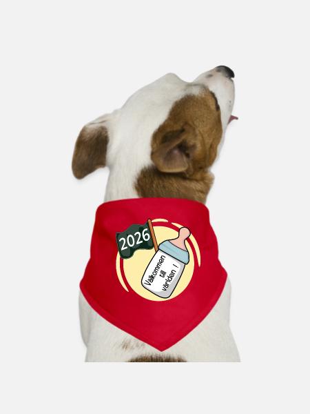 Welcome to the World 2026 - Dog Bandana - red - Front