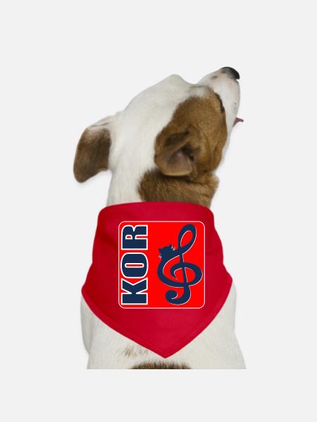 Katzenchor - Hunde-Bandana - Rot - Vorne