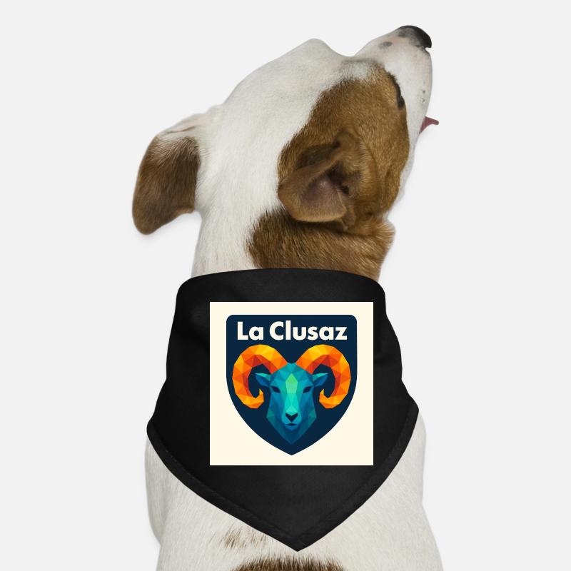 La Clusaz Geometric Ram Crest Dog Bandana